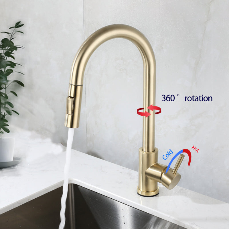 EOCO Kitchen faucet with pull-down nozzle, countertop faucet, suitable for kitchen sink or laundry sink.