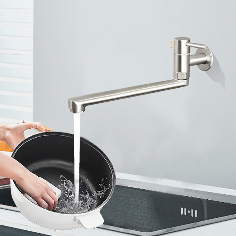 EOCO Kitchen & Balcony Faucet, Stainless Steel Lead-Free Single Cold Tap, G1/2 Inch Wall Mount Design for Laundry Trough & Balcony