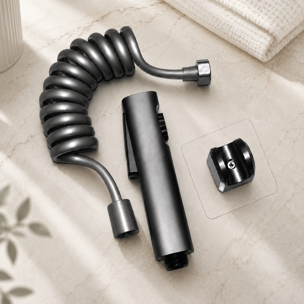 EOCO Handheld Shower Sprayer Set, Toilet Bidet Sprayer, High Pressure Rinse, Mini Shower Nozzle for Bathroom & Toilet Cleaning, Flexible Spring Hose Included