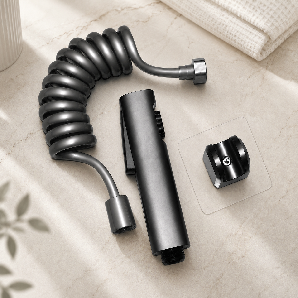 EOCO Handheld Shower Sprayer Set, Toilet Bidet Sprayer, High Pressure Rinse, Mini Shower Nozzle for Bathroom & Toilet Cleaning, Flexible Spring Hose Included